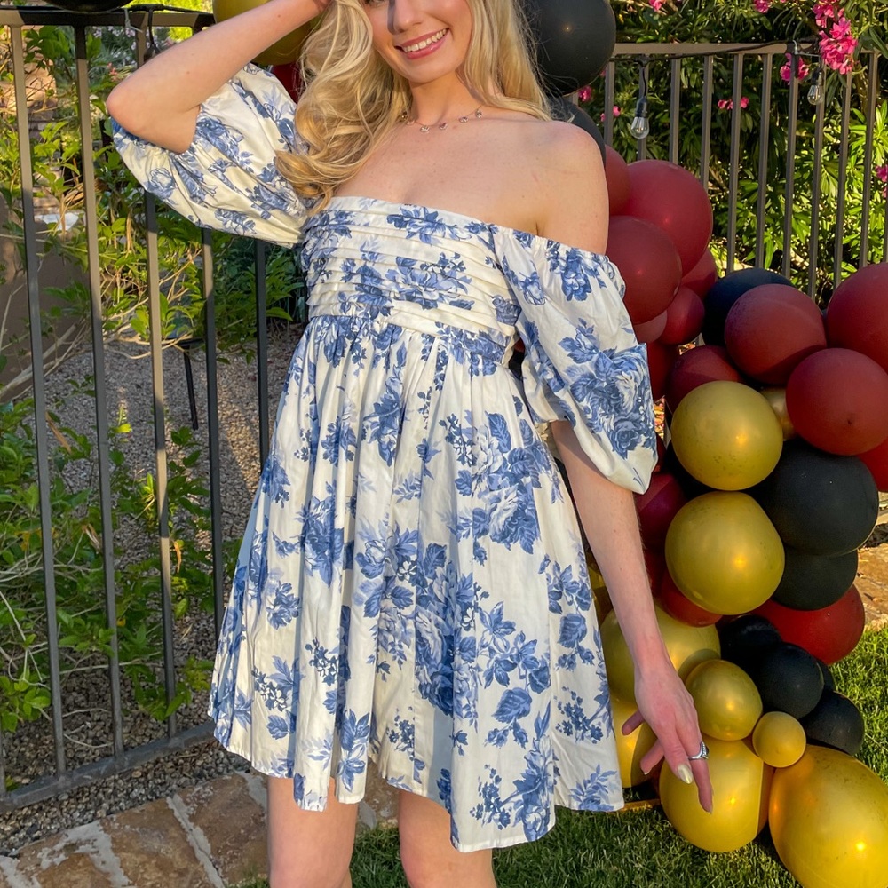 Floral Abercrombie & Fitch Off-the-Shoulder Dress